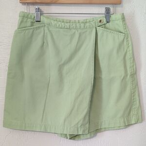 Vintage 100% Cotton Rafaella Sport Light Pastel Green Skort Spring Easter Prep